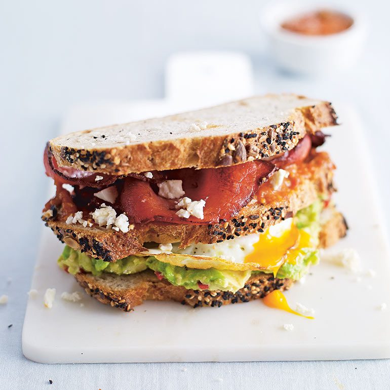 Club sandwich bacon en feta